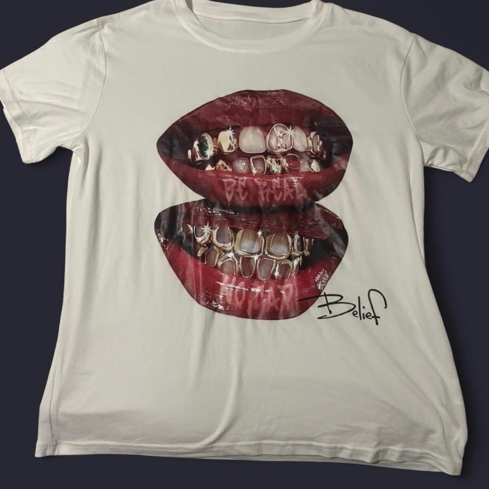 Graphic Teeth Print T-Shirt